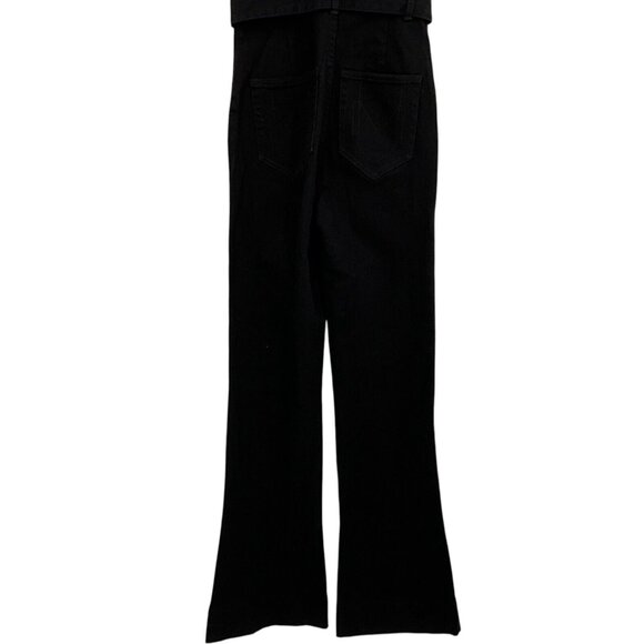NWT Show Me Your Mumu Jacksonville Jumpsuit Black Denim Size XS Sleeveless - Picture 6 of 11